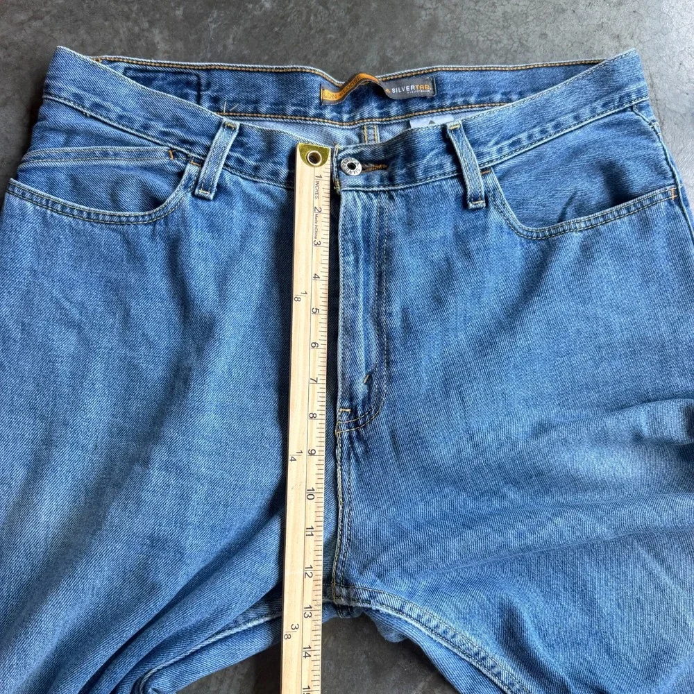 Vtg Levis Silver Tab Denim Jeans Size 34x31 Low And Loose Y2K 90s Baggy Wide Leg